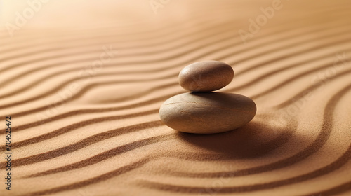 Japanese Traditional Kushansui, Stone and Sand Waves, Tranquility in Balance 