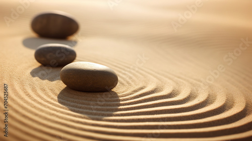 Japanese Traditional Kushansui  Stone and Sand Waves  Tranquility in Balance 