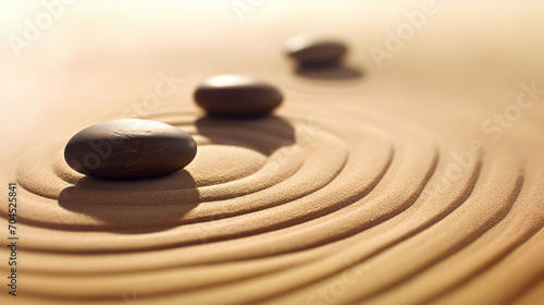 Japanese Traditional Kushansui, Stone and Sand Waves, Tranquility in Balance 