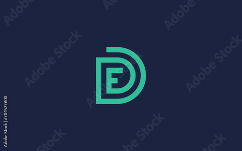letter de or ed logo icon design vector design template inspiration