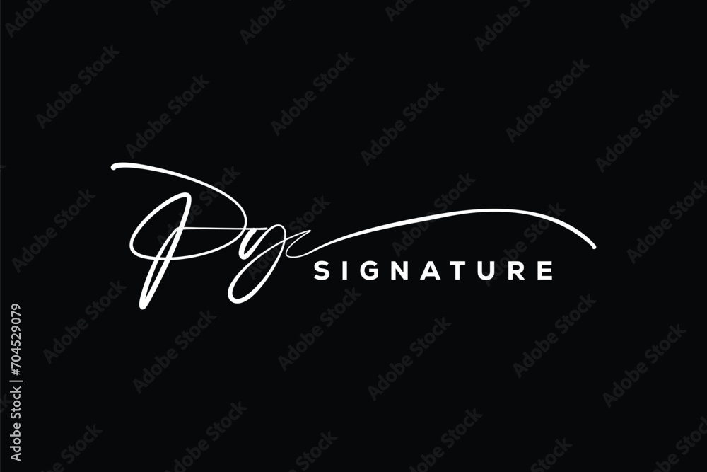 PY initials Handwriting signature logo. PY Hand drawn Calligraphy ...