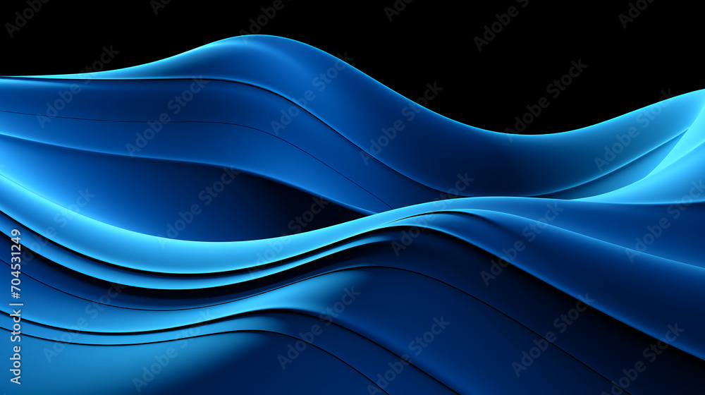 Naklejka premium abstract colorful glowing wavy perspective with fractals and curves background 16:9 widescreen wallpapers
