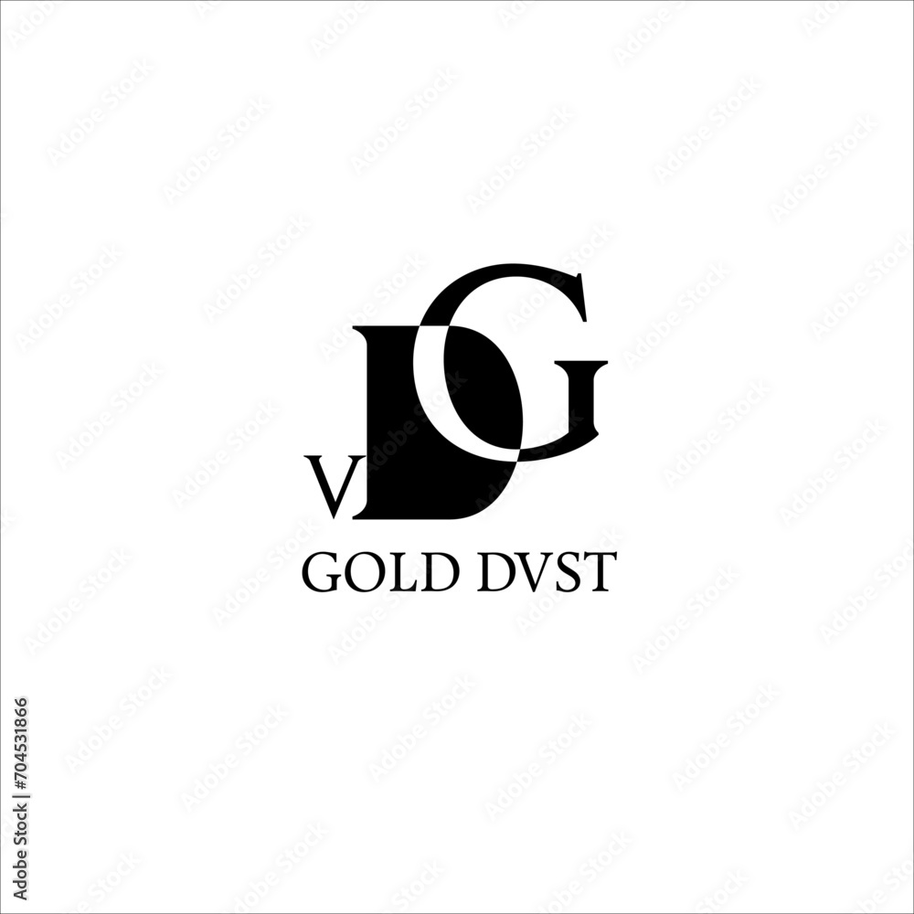 Lettermark Logo Design for Fashion Brands, Typography Logo Design Showing DGV Alphabet Lettermark Logo Design for Fashion Brands, Typography Logo Design Showing DGV Alphabet