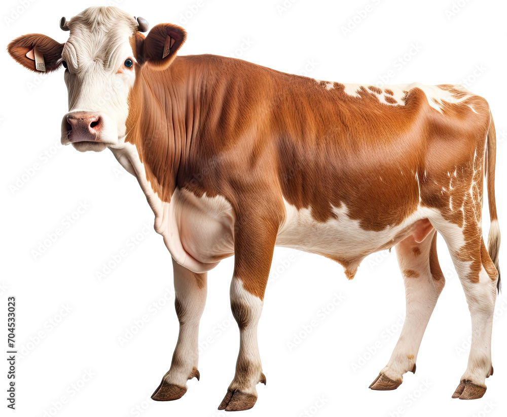 Cow illustration PNG element cut out transparent isolated on white background ,PNG file ,artwork graphic design.