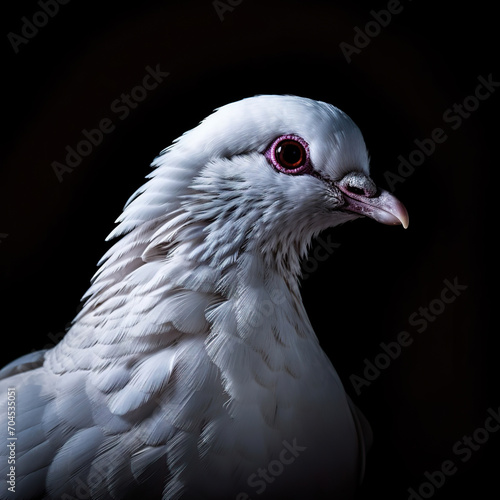 Portrait of an Elegant White Dove © Moon