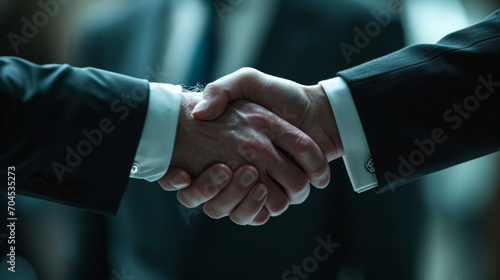 Exploration of handshakes solidifying an oral contract, AI Generated photo