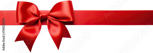 Red ribbon bow illustration PNG element cut out transparent isolated on white background ,PNG file ,artwork graphic design.