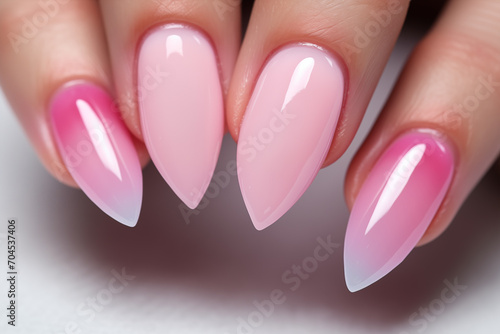 Elevated nail art designs in shades of pink