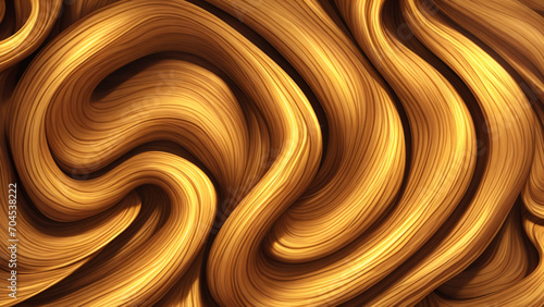 Gold abstract background with smooth lines and waves.