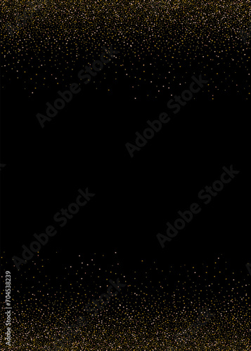 Shine sparkle dust lights effect, glowing sparkles golden dust particles, abstract gold dust and glare border, sparkle particle light background – stock vector