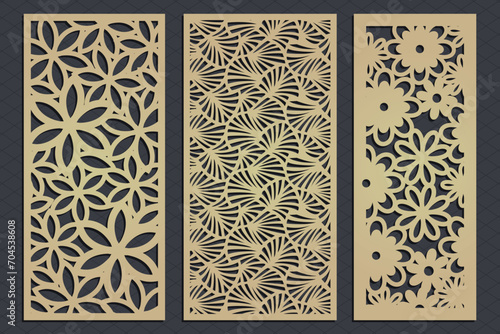 Set vector arches, eps,arch design for laser, plasma and cnc cutting. Oriental arabic patterns.Interior partition panels