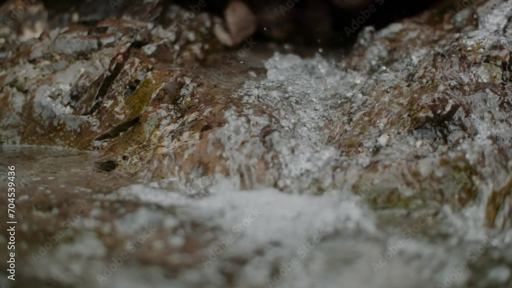 Pure Fresh Water Stream In Mountains Clean Water River Flowing Pure Fresh Water Stream In Mountains Clean Water River Flowing