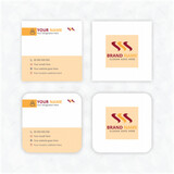 modern square business card template design