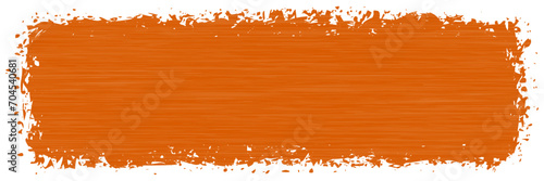 Orange line of paint isolated, orange smear on transparent background