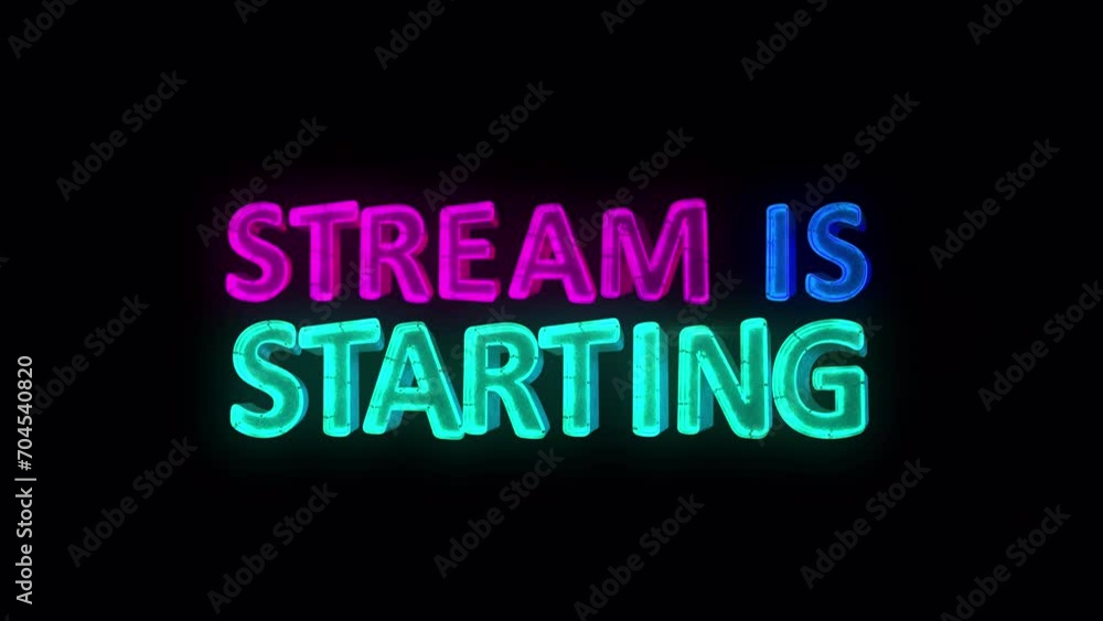 Stream Is Starting Text On Alpha Loop Stream Is Starting Text On Alpha Loop