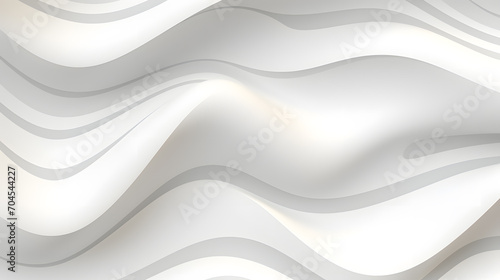 Soft abstract wavy embossed texture. Abstract 3d white background © Oksana