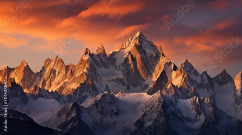 Sunrise over the mountain range © Nick