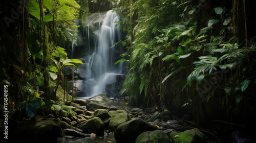 Waterfall in the deep forest