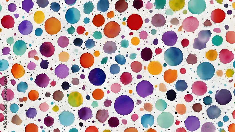 Hand drawn geometric seamless Round circular dot polka dot pattern. doodle. AI generated image, ai Hand drawn geometric seamless Round circular dot polka dot pattern. doodle. AI generated image, ai