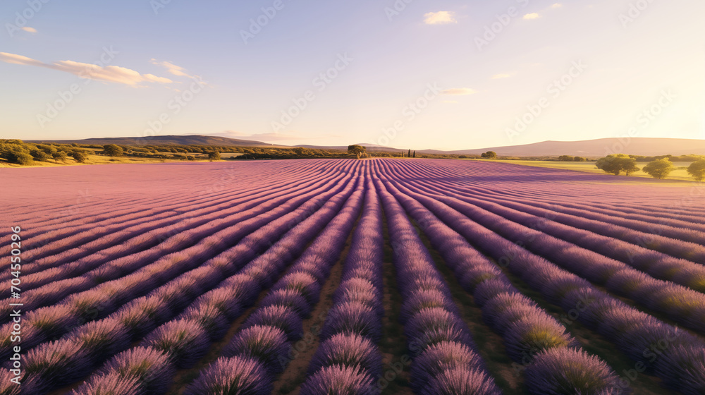 Lavender field at sunset Lavender field at sunset