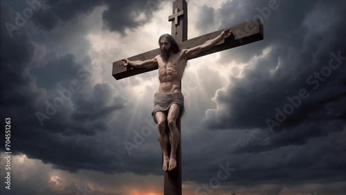 Jesus crucified on the cross photo