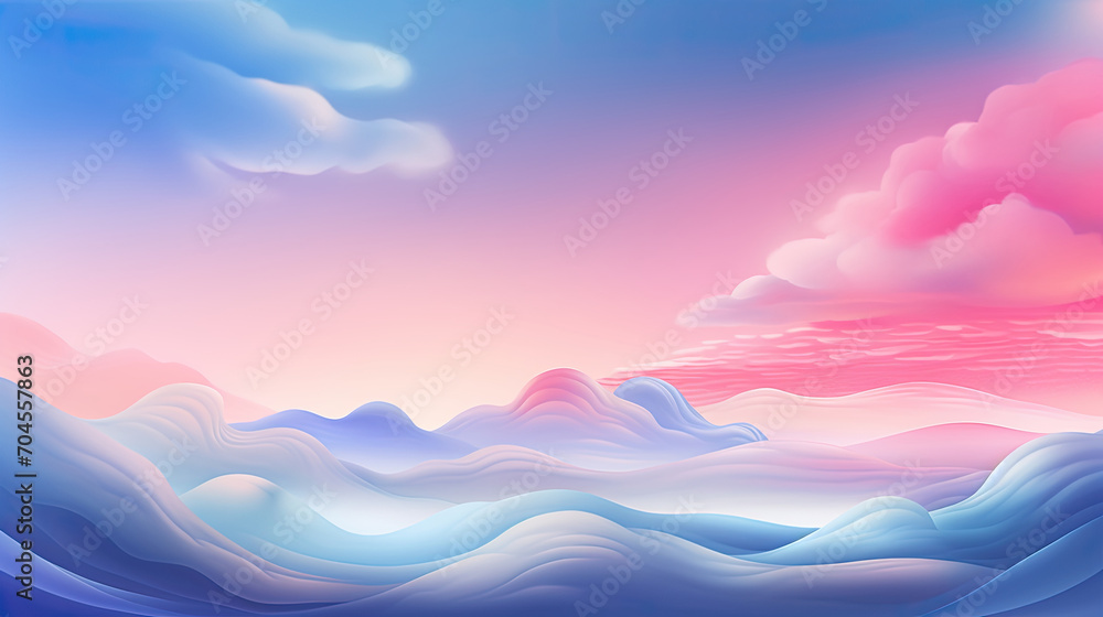 Web homepage template layered hills landscape, neon color gradient background Web homepage template layered hills landscape, neon color gradient background