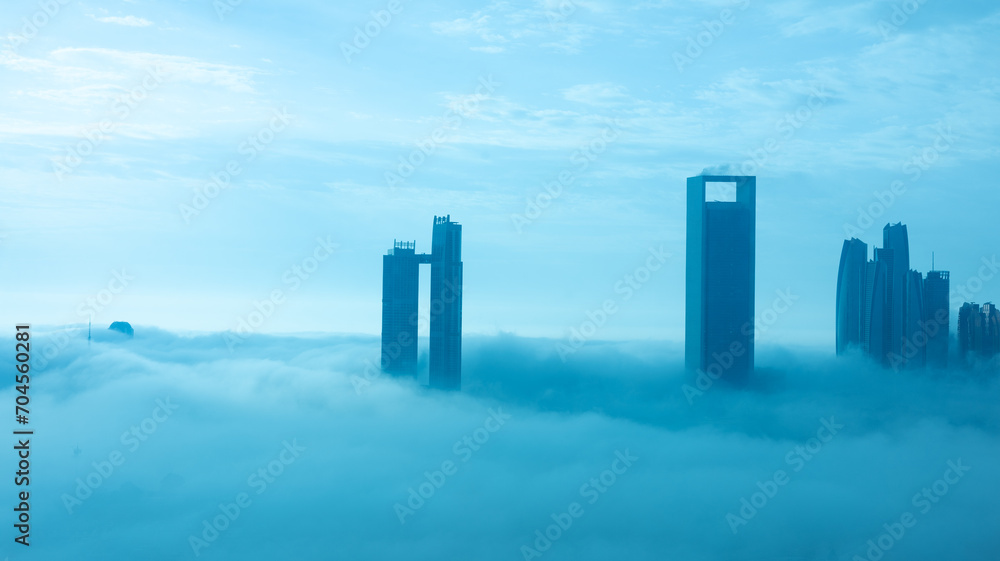 Fototapeta premium clouds over city