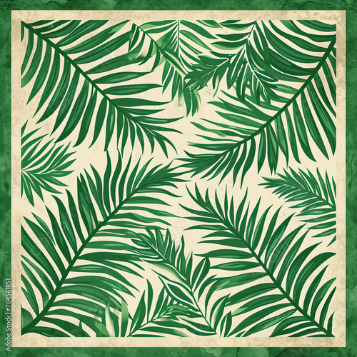 Vintage leaves pattern, botanical background, Generative AI © PixelPusher