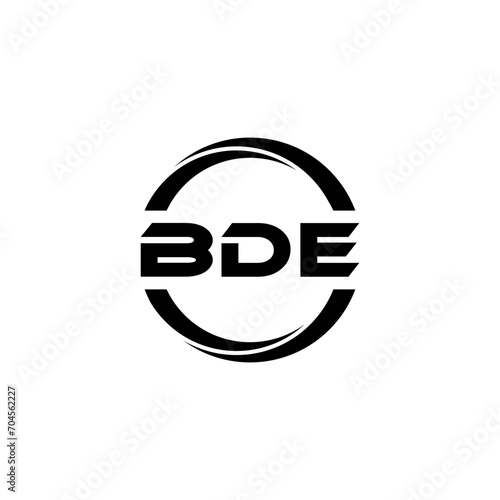 BDE letter logo design with white background in illustrator  cube logo  vector logo  modern alphabet font overlap style. calligraphy designs for logo  Poster  Invitation  etc.