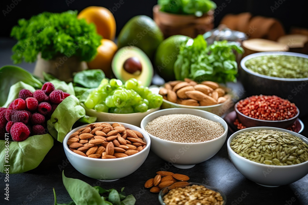 Nutrient-Rich Bounty: A Vibrant Array of Healthy Foods Nutrient-Rich Bounty: A Vibrant Array of Healthy Foods