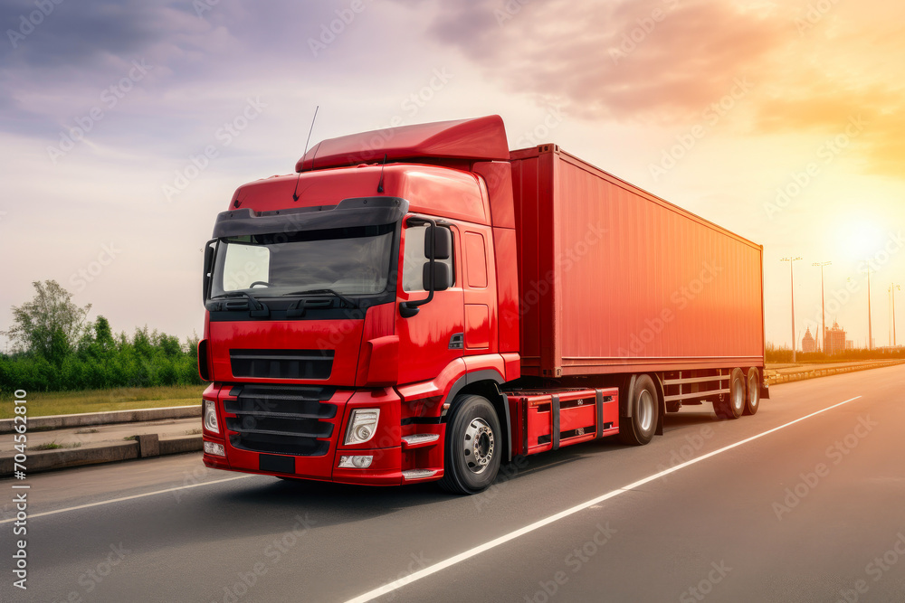 Roadway Commerce: Container Cargo Transport in Action Roadway Commerce: Container Cargo Transport in Action