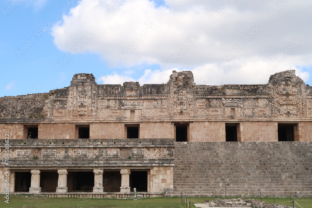 One of the buildings at the Cuadrangulo de las Monjas, Quadrangle of the Nuns, Uxmal, Merida, Mexico