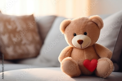 Heartwarming Cuddle of Teddy Love