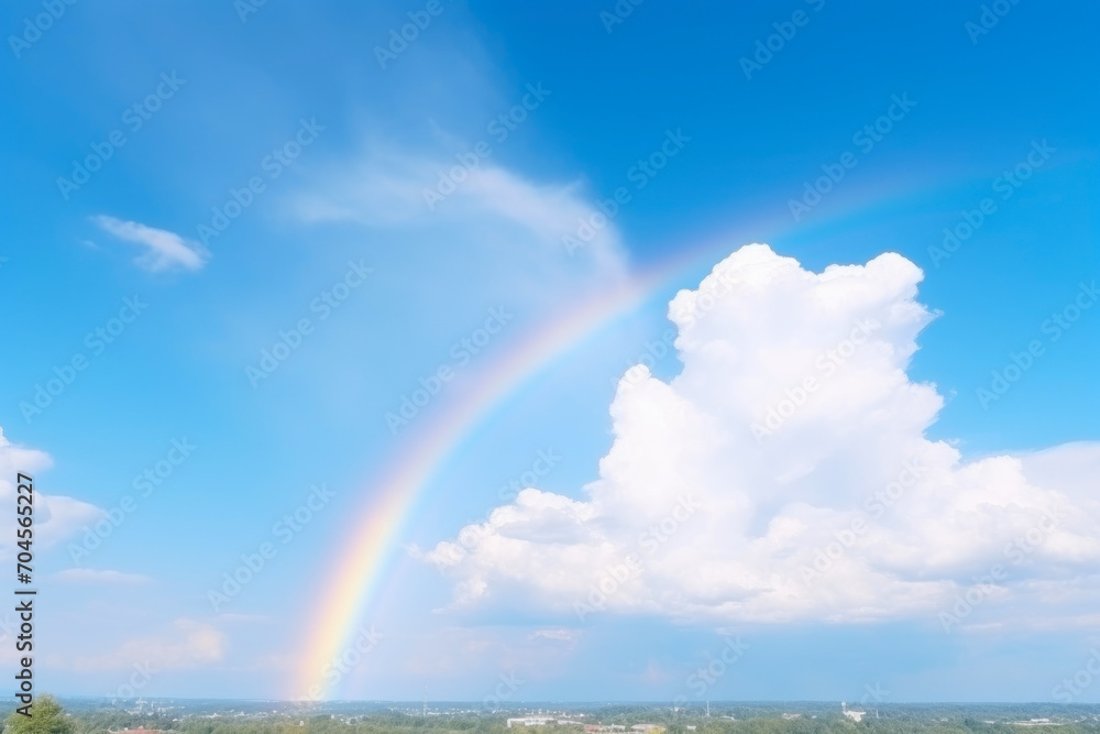 Beyond the Storm: Clouds Part to Reveal a Rainbow