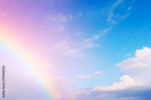 Majestic Cloudscape with a Brilliant Rainbow © Luba