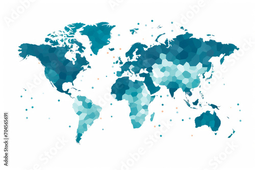 Digital Atlas: World Map on White Background