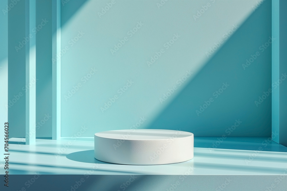 Product display blue podium for product presentation. Product display blue podium for product presentation.