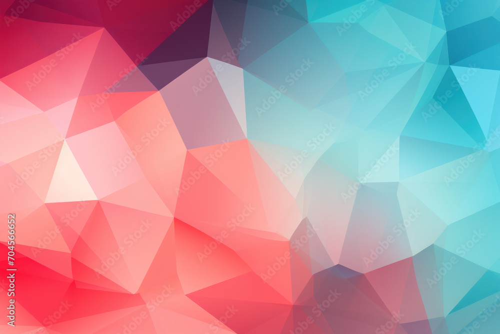 Vibrant Geometric Canvas, Red & Teal Low Poly Background Vibrant Geometric Canvas, Red & Teal Low Poly Background