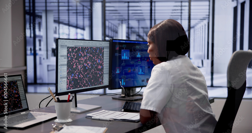 Girl Using Artificial Intelligence Data Security Girl Using Artificial Intelligence Data Security
