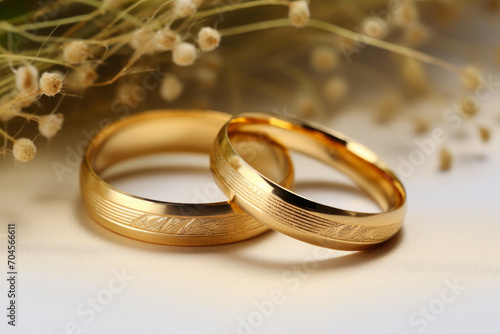 Understated Vows: Two Gold Circles