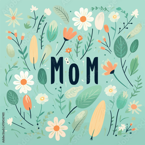 Watercolor flowers Mother's day vector