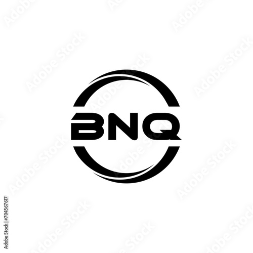 BNQ letter logo design with white background in illustrator  cube logo  vector logo  modern alphabet font overlap style. calligraphy designs for logo  Poster  Invitation  etc.