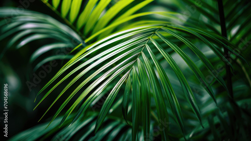 Tropical Green Palm Leaf Background © M.Gierczyk