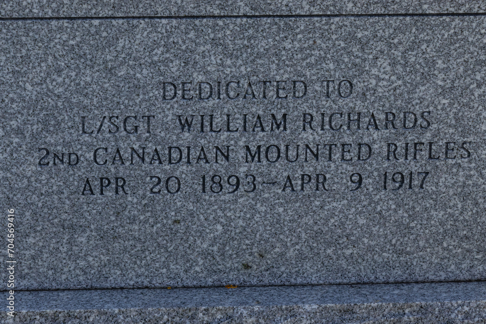 Military Memorials, Hornhill, Red Deer County, Alberta, Canada