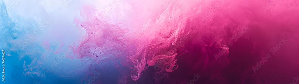 An ethereal and mesmerizing abstract display of magenta and purple smoke dancing within the depths of tranquil water, evoking a sense of wonder and artistic beauty