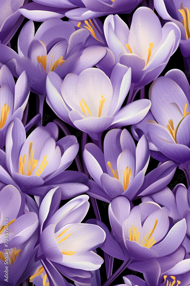 Obraz premium Crocus background pattern