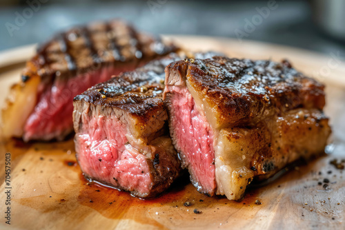 grilled steak with potatoes