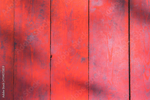 Texture of boards painted red