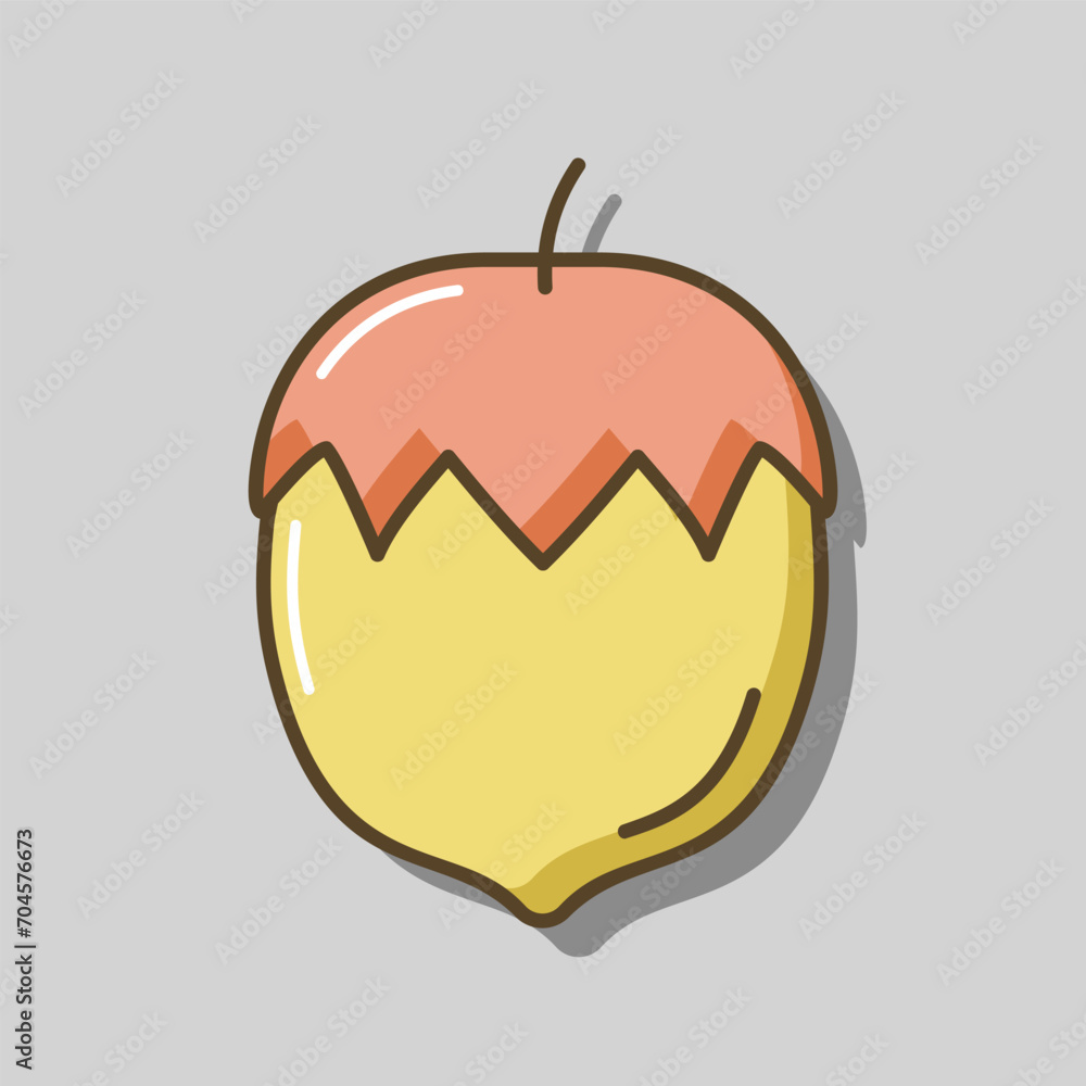 Hazelnut isolated design vector icon. Fruit sign Hazelnut isolated design vector icon. Fruit sign