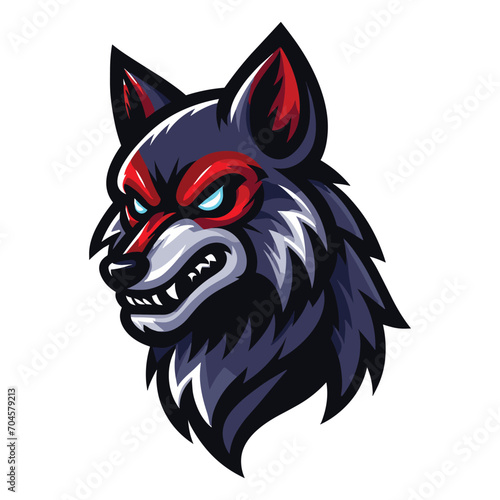 Wallpaper Mural Wild brave animal wolf dog fox head face mascot design vector illustration, logo template isolated on white background Torontodigital.ca